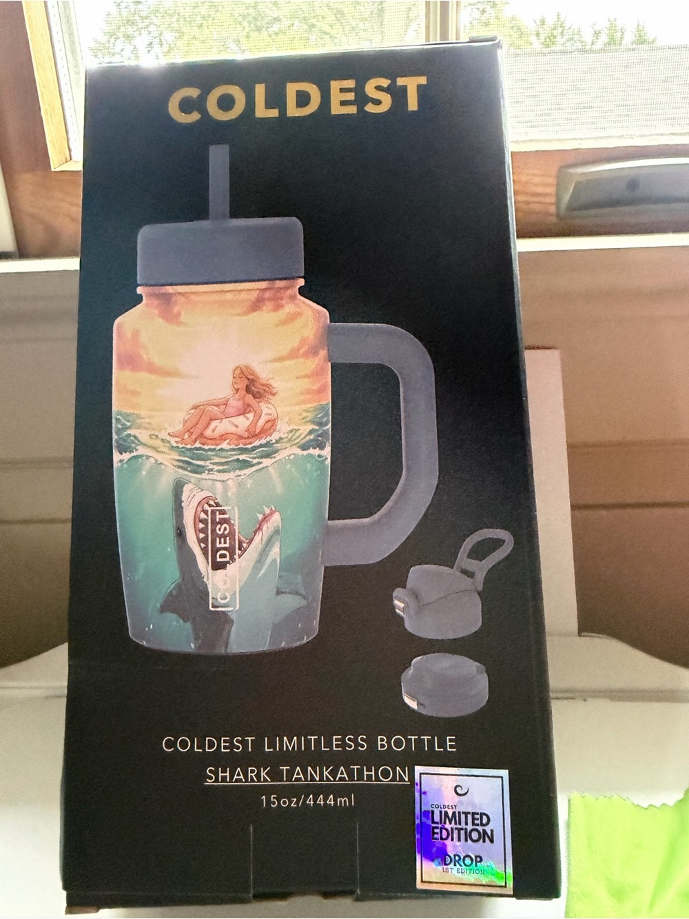 Coldest Shark Tankathon 15oz Limited Edition Blue Green Drink Bottle